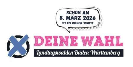 das DEINE WAHL Logo mit dem Datum 23. Februar 2025